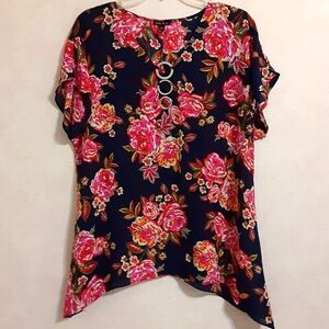 SZ L SAMI & JO FLORAL SUMMER TOP